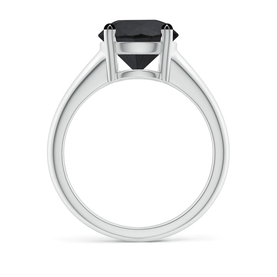 9.2mm AA Round Black Diamond Solitaire Engagement Ring in P950 Platinum side 199