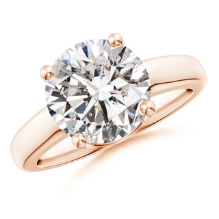 10.1mm IJI1I2 Round Diamond Solitaire Engagement Ring in Rose Gold