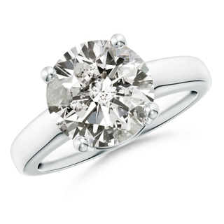 10.1mm KI3 Round Diamond Solitaire Engagement Ring in S999 Silver