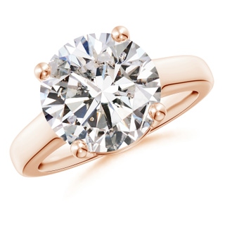 11.1mm IJI1I2 Round Diamond Solitaire Engagement Ring in 9K Rose Gold