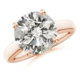11.1mm KI3 Round Diamond Solitaire Engagement Ring in 9K Rose Gold