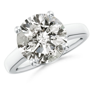 11.1mm KI3 Round Diamond Solitaire Engagement Ring in S999 Silver