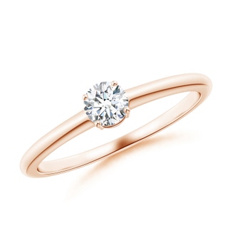 4mm GVS2 Round Diamond Solitaire Engagement Ring in 9K Rose Gold