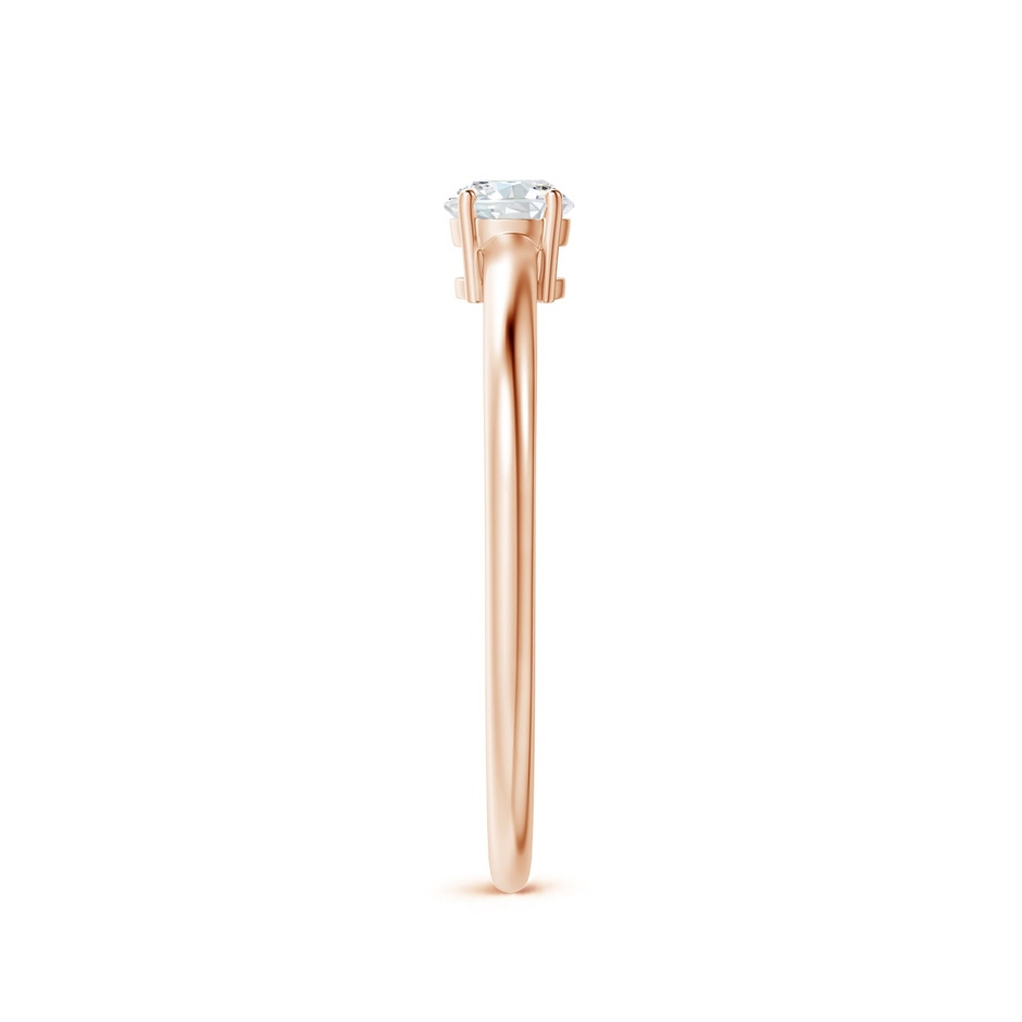 4mm GVS2 Round Diamond Solitaire Engagement Ring in 9K Rose Gold side 299