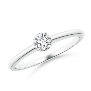 4mm HSI2 Round Diamond Solitaire Engagement Ring in 9K White Gold