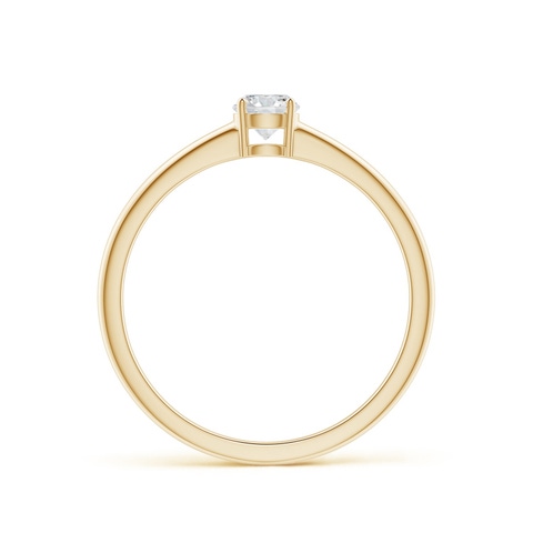 4mm HSI2 Round Diamond Solitaire Engagement Ring in Yellow Gold