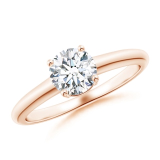 5.8mm GVS2 Round Diamond Solitaire Engagement Ring in Rose Gold