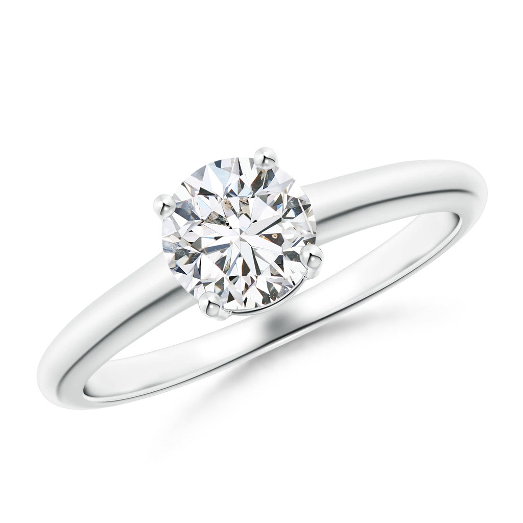 5.8mm HSI2 Round Diamond Solitaire Engagement Ring in White Gold