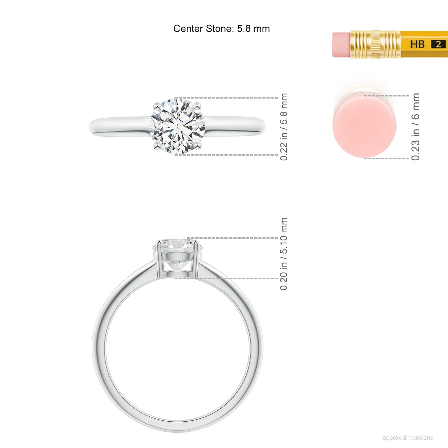 H, SI2 / 0.72 CT / 14 KT White Gold