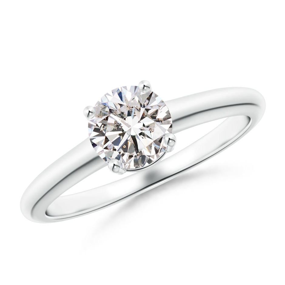 5.8mm IJI1I2 Round Diamond Solitaire Engagement Ring in S999 Silver 