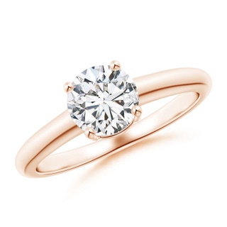 6.4mm HSI2 Round Diamond Solitaire Engagement Ring in 9K Rose Gold