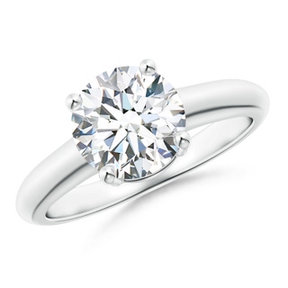 8mm GVS2 Round Diamond Solitaire Engagement Ring in S999 Silver