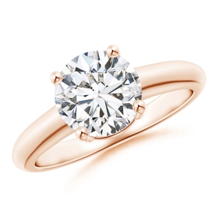 8mm HSI2 Round Diamond Solitaire Engagement Ring in Rose Gold
