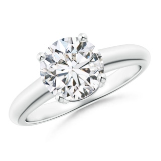 8mm HSI2 Round Diamond Solitaire Engagement Ring in S999 Silver
