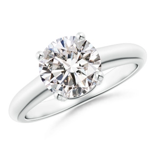 8mm IJI1I2 Round Diamond Solitaire Engagement Ring in S999 Silver