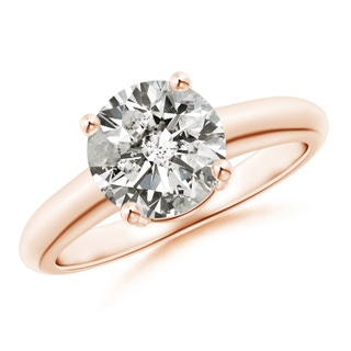 8mm KI3 Round Diamond Solitaire Engagement Ring in 9K Rose Gold