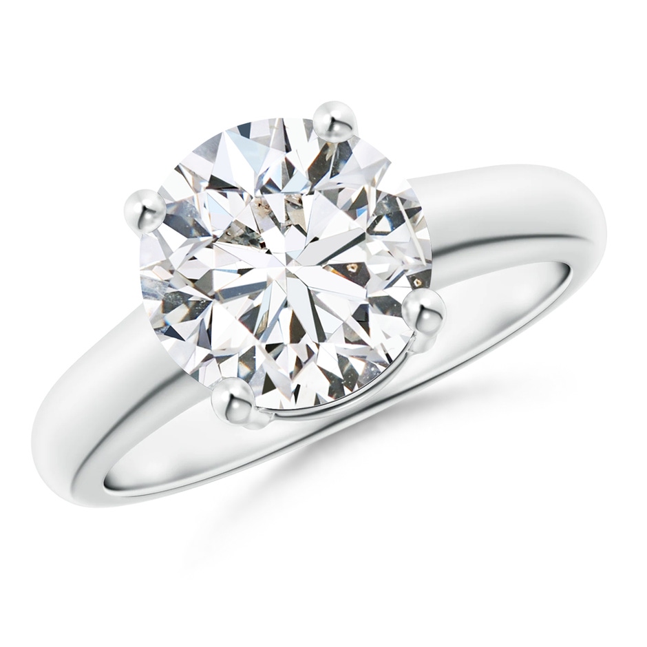 9.2mm HSI2 Round Diamond Solitaire Engagement Ring in White Gold 