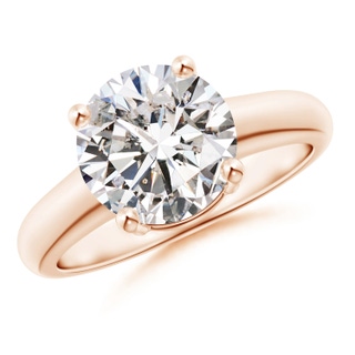 9.2mm IJI1I2 Round Diamond Solitaire Engagement Ring in Rose Gold