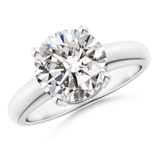 9.2mm IJI1I2 Round Diamond Solitaire Engagement Ring in S999 Silver