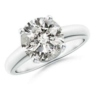 9.2mm KI3 Round Diamond Solitaire Engagement Ring in S999 Silver
