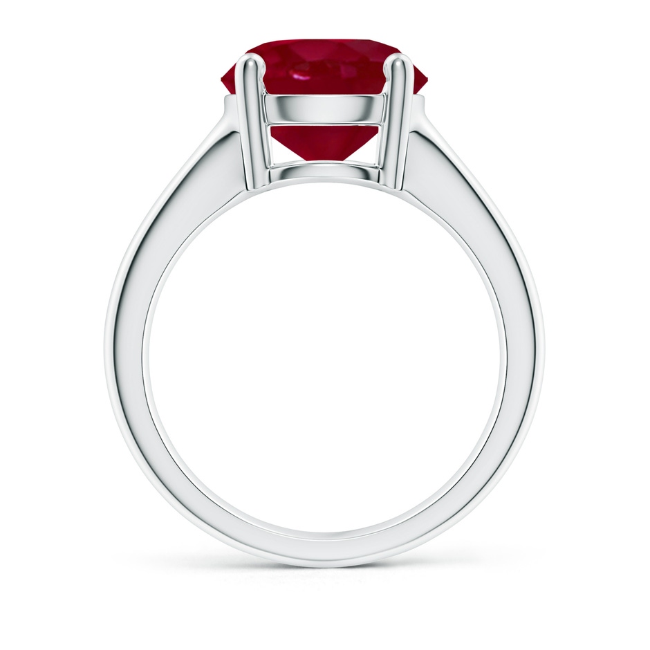 10mm AA Round Ruby Solitaire Engagement Ring in P950 Platinum side 199