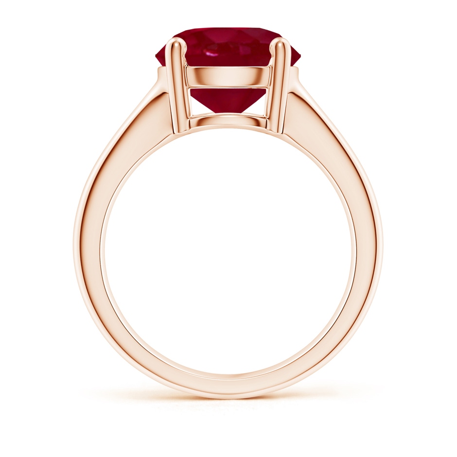10mm AA Round Ruby Solitaire Engagement Ring in Rose Gold side 199