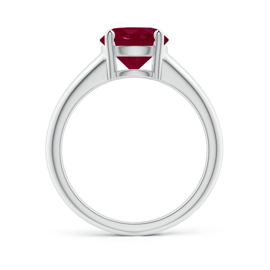 8mm A Round Ruby Solitaire Engagement Ring in P950 Platinum side 199