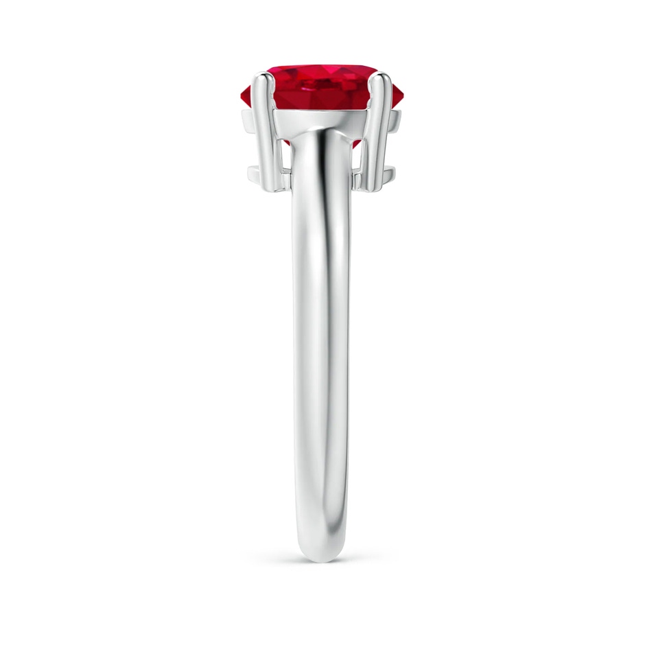 8mm AAA Round Ruby Solitaire Engagement Ring in P950 Platinum side 299