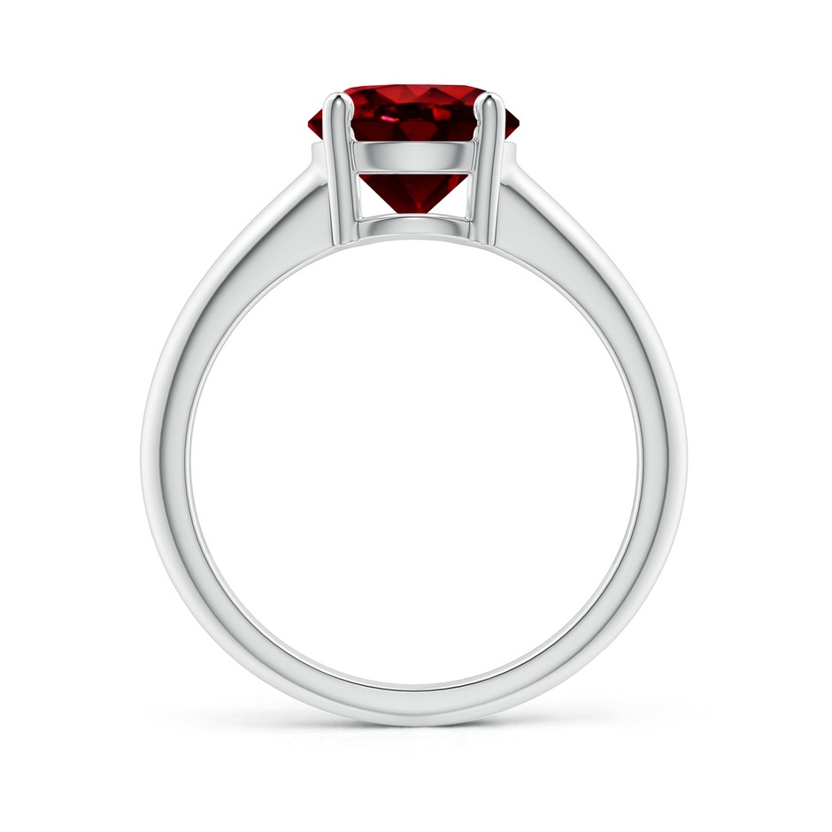 8mm AAAA Round Ruby Solitaire Engagement Ring in P950 Platinum side 199