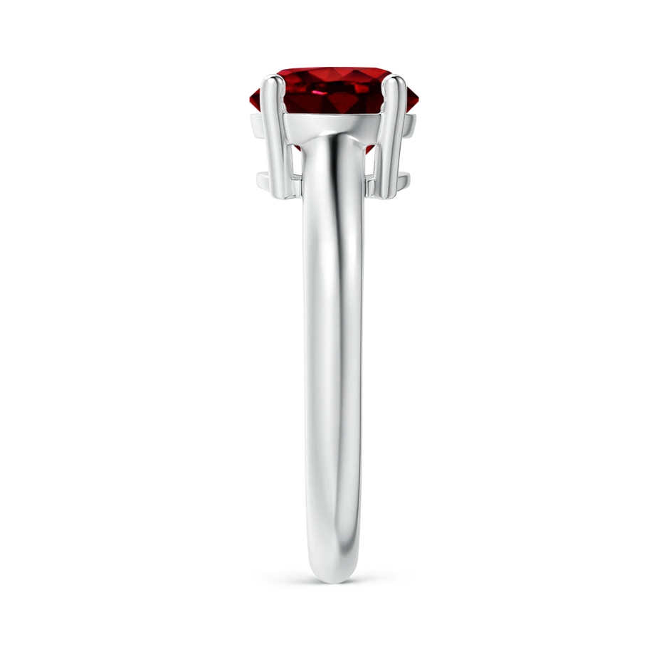 8mm AAAA Round Ruby Solitaire Engagement Ring in P950 Platinum side 299