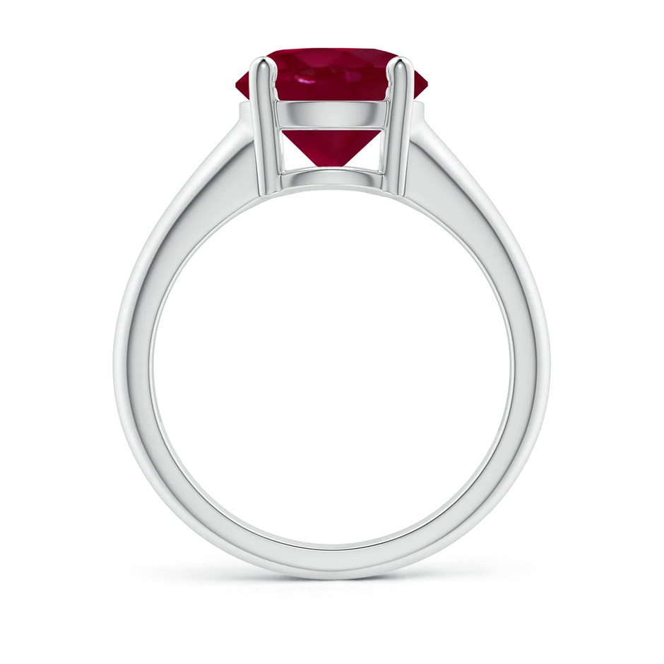 9mm A Round Ruby Solitaire Engagement Ring in P950 Platinum side 199