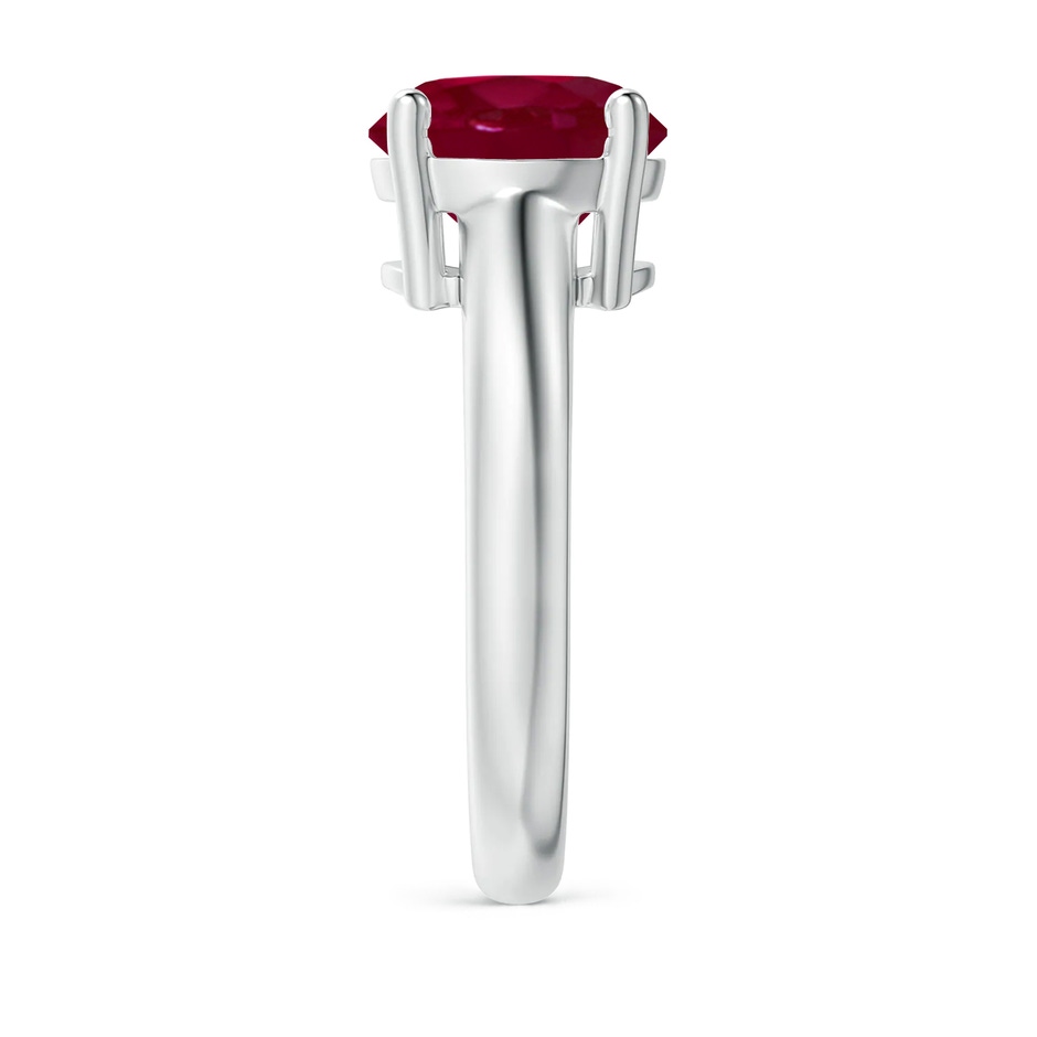 9mm A Round Ruby Solitaire Engagement Ring in P950 Platinum side 299