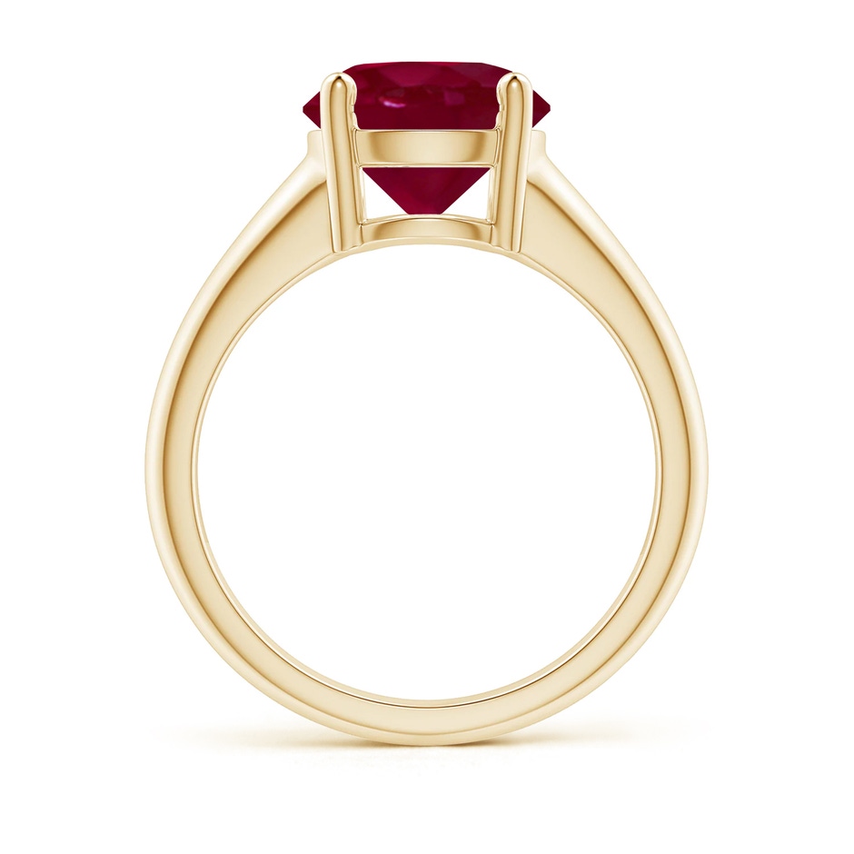 9mm A Round Ruby Solitaire Engagement Ring in Yellow Gold side 199