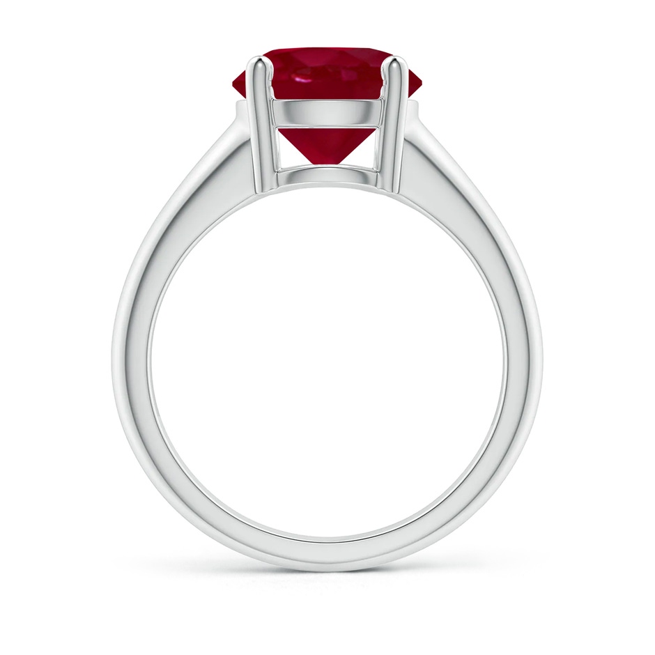 9mm AA Round Ruby Solitaire Engagement Ring in White Gold side 199