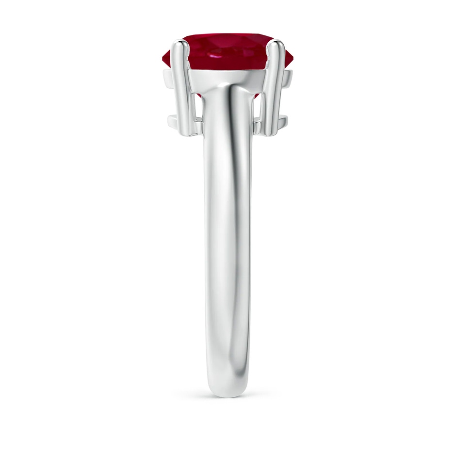 9mm AA Round Ruby Solitaire Engagement Ring in White Gold side 299