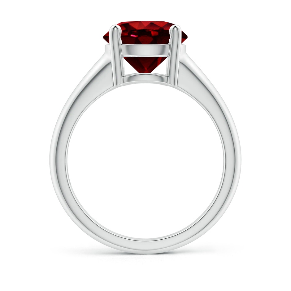 9mm AAAA Round Ruby Solitaire Engagement Ring in P950 Platinum side 199