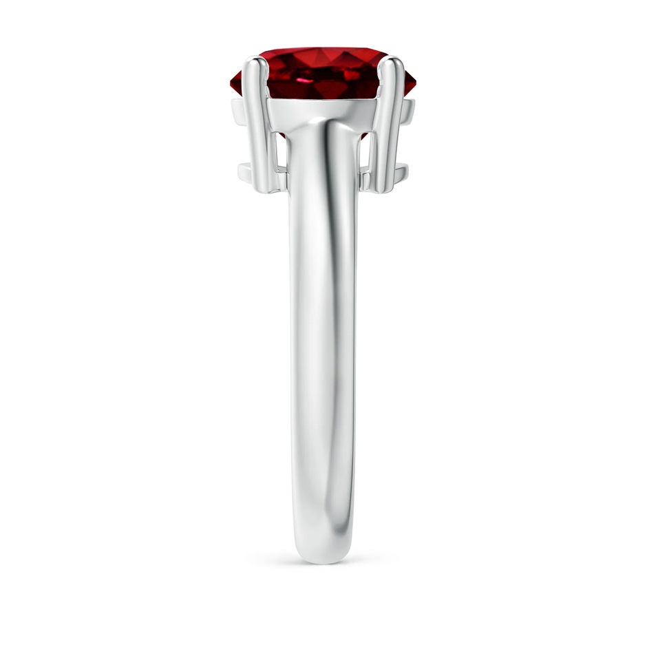 9mm AAAA Round Ruby Solitaire Engagement Ring in P950 Platinum side 299