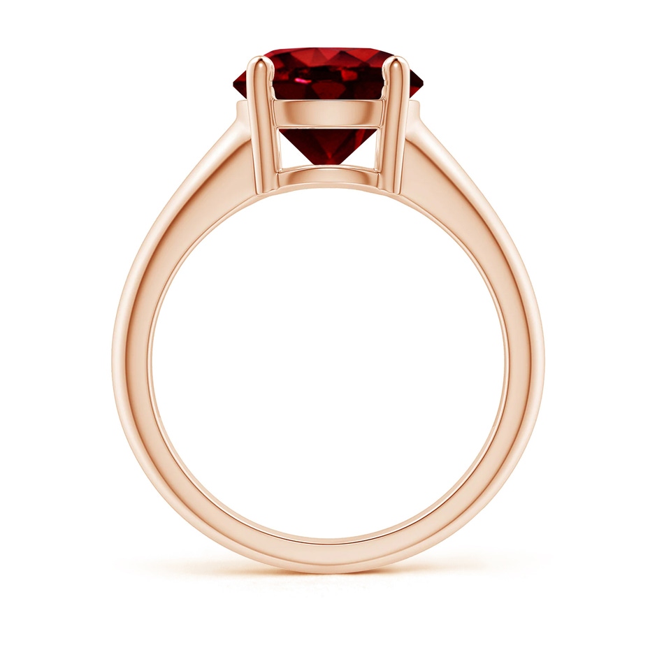 9mm AAAA Round Ruby Solitaire Engagement Ring in Rose Gold side 199