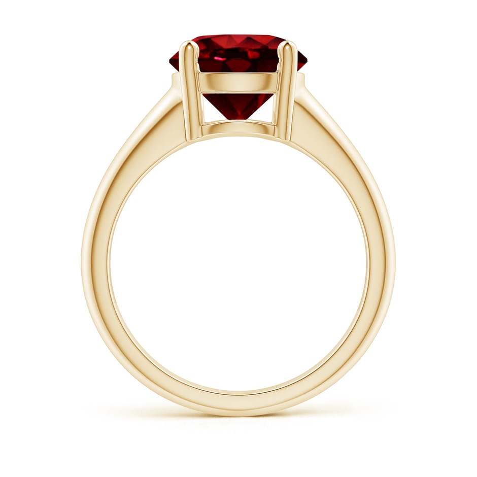 9mm AAAA Round Ruby Solitaire Engagement Ring in Yellow Gold side 199