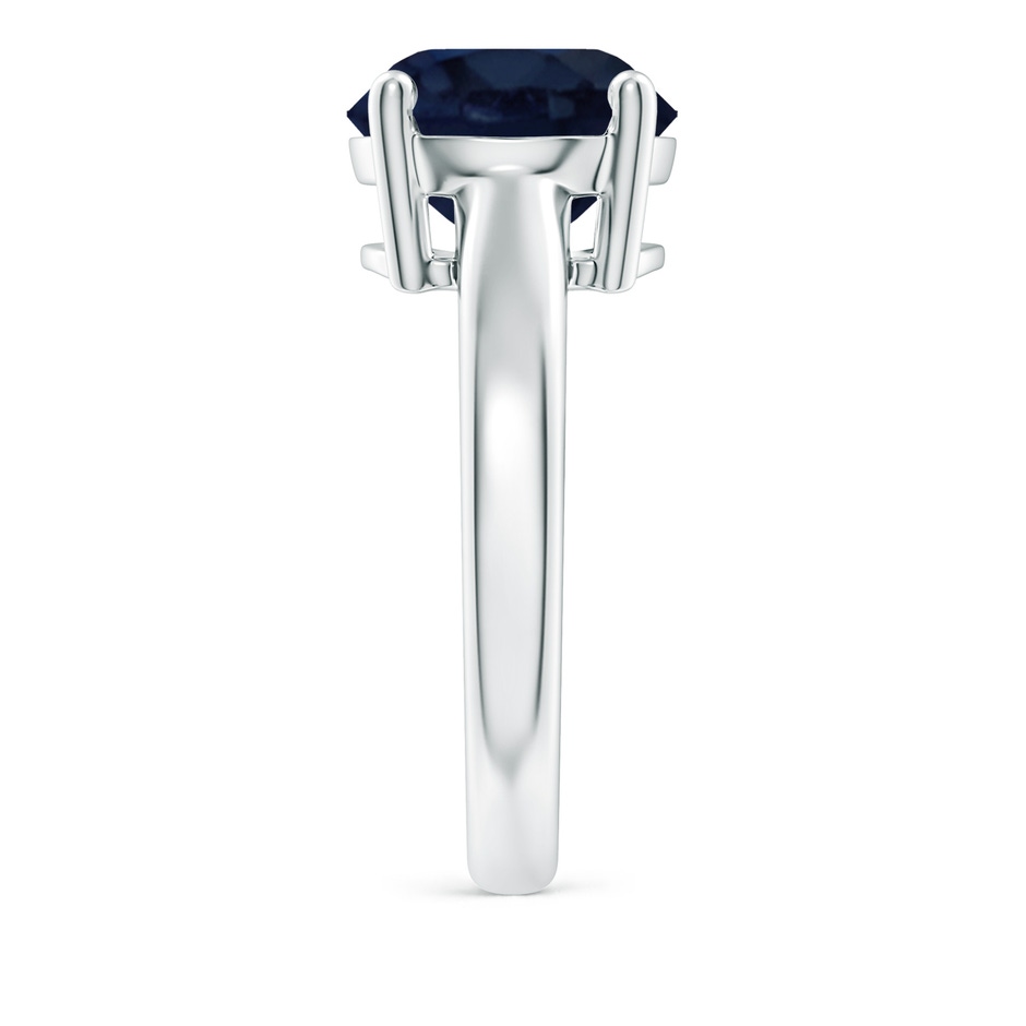 10mm A Round Blue Sapphire Solitaire Engagement Ring in P950 Platinum side 299