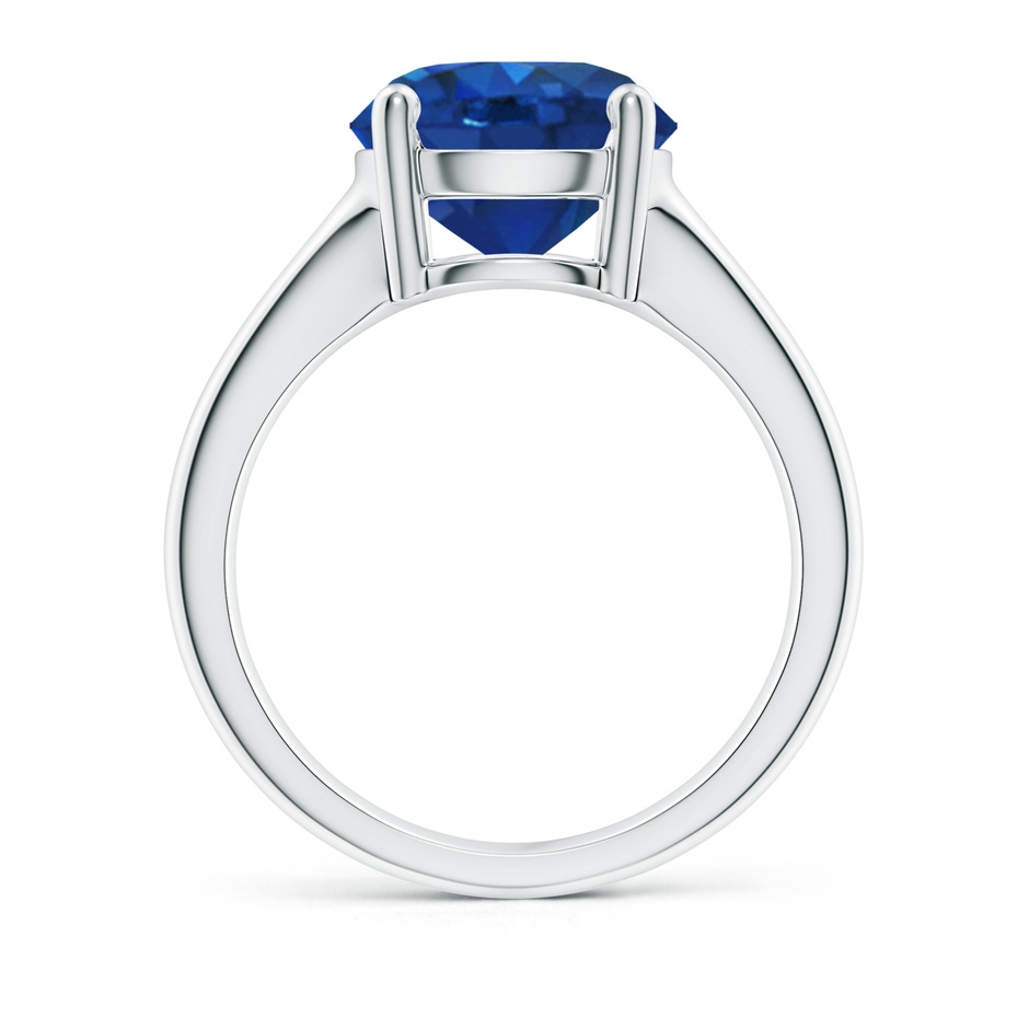 10mm AAA Round Blue Sapphire Solitaire Engagement Ring in P950 Platinum side 199