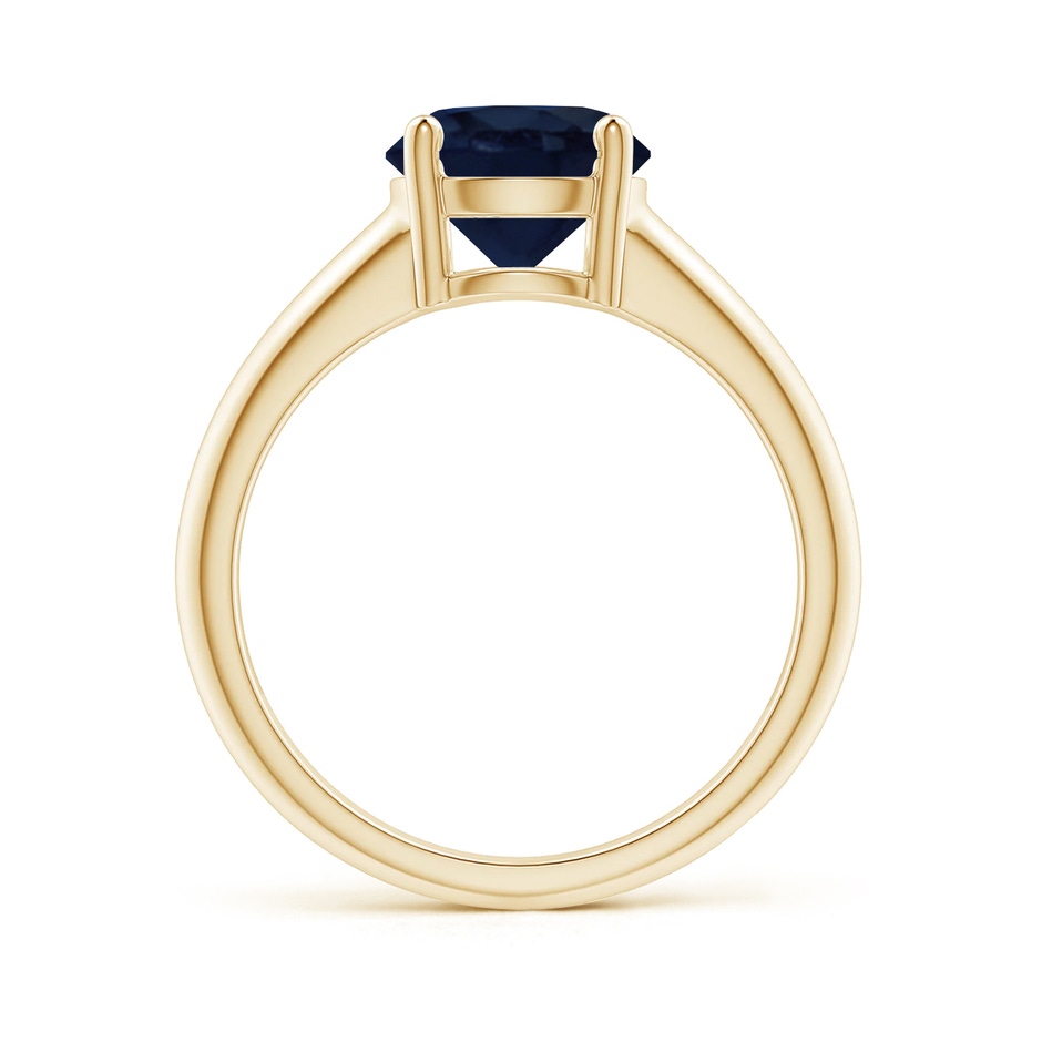 8mm A Round Blue Sapphire Solitaire Engagement Ring in Yellow Gold side 199
