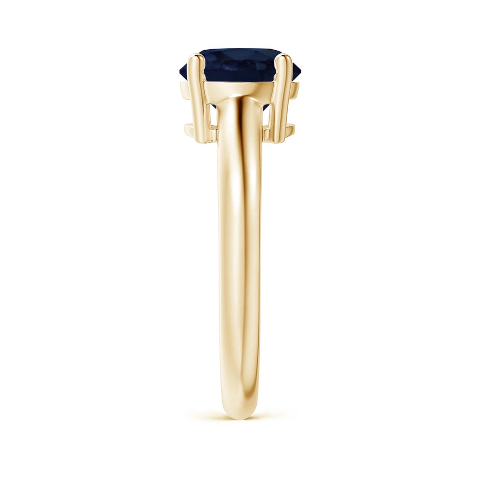 8mm A Round Blue Sapphire Solitaire Engagement Ring in Yellow Gold side 299