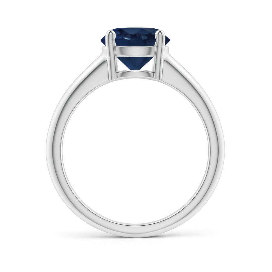 8mm AA Round Blue Sapphire Solitaire Engagement Ring in P950 Platinum side 199