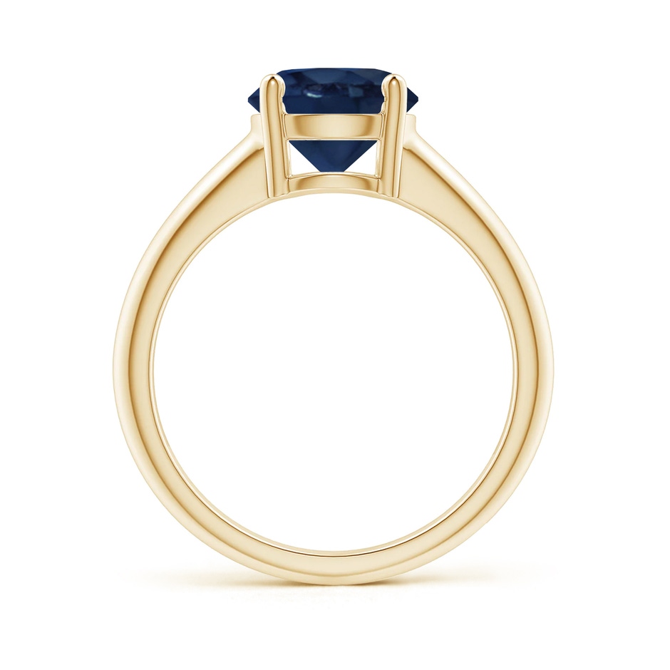 8mm AA Round Blue Sapphire Solitaire Engagement Ring in Yellow Gold side 199