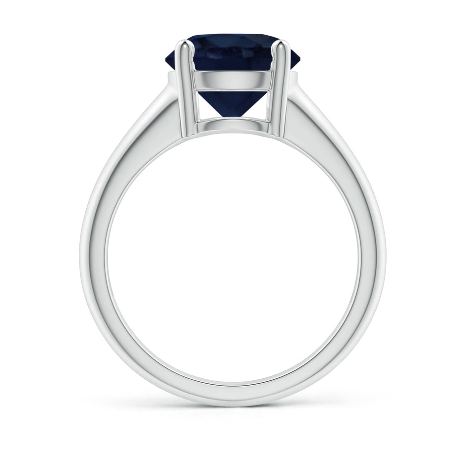 9mm A Round Blue Sapphire Solitaire Engagement Ring in White Gold side 199