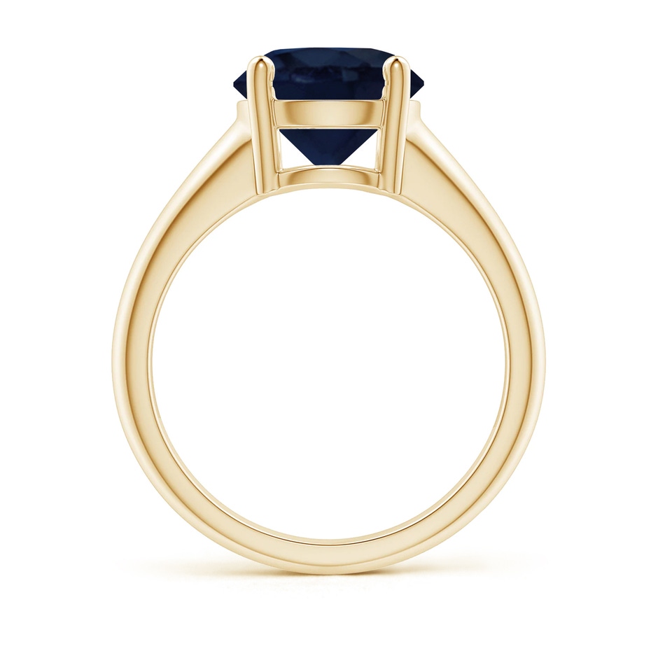 9mm A Round Blue Sapphire Solitaire Engagement Ring in Yellow Gold side 199