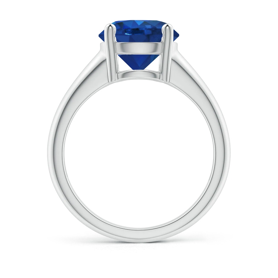 9mm AAA Round Blue Sapphire Solitaire Engagement Ring in P950 Platinum side 199