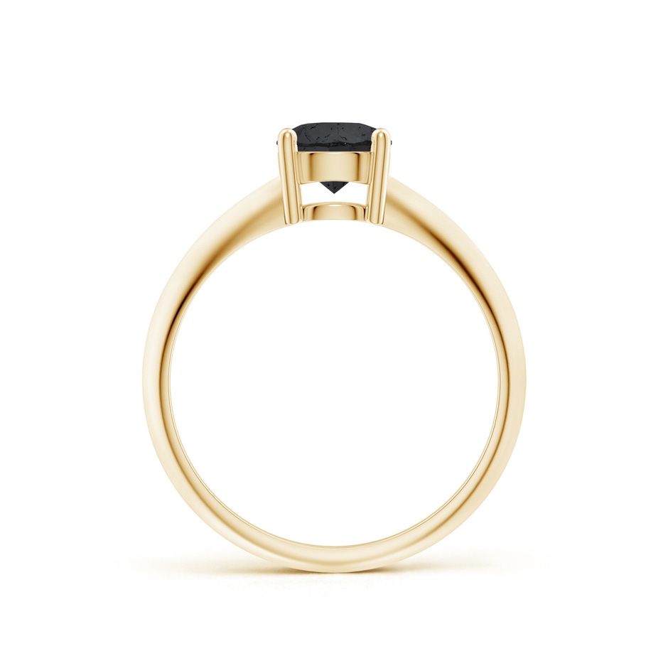 5.8mm A Prong-Set Enhanced Black Diamond Solitaire Engagement Ring in Yellow Gold product image