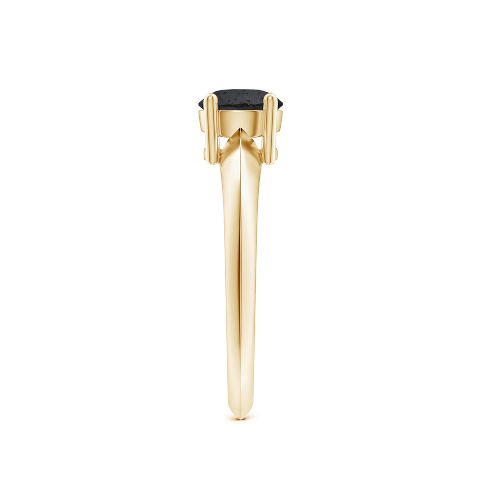 5.8mm A Prong-Set Enhanced Black Diamond Solitaire Engagement Ring in Yellow Gold product image